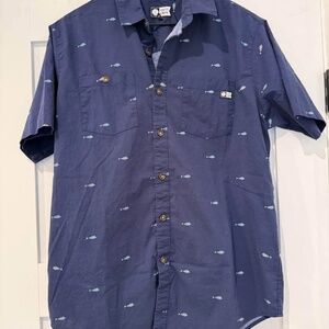 Salty Crew Men's Button Down Short Sleeve Shirt
